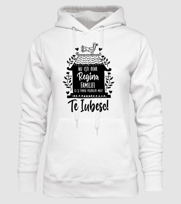 Valentine_nu ești doar regina familiei, ci și femeia visurilor mele model alb pe tricou
