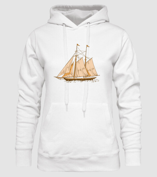 Vapoare model alb pe tricou