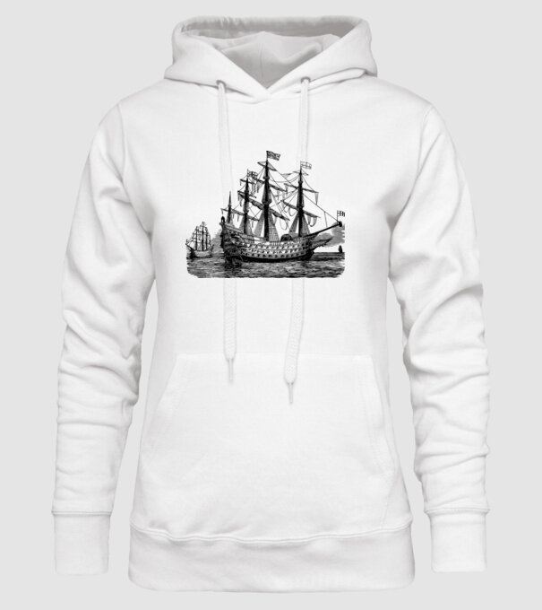 Vapoare model alb pe tricou
