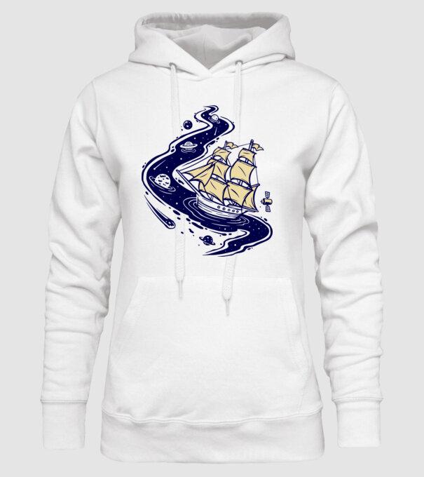 Vapoare model alb pe tricou