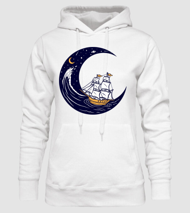 Vapoare model alb pe tricou