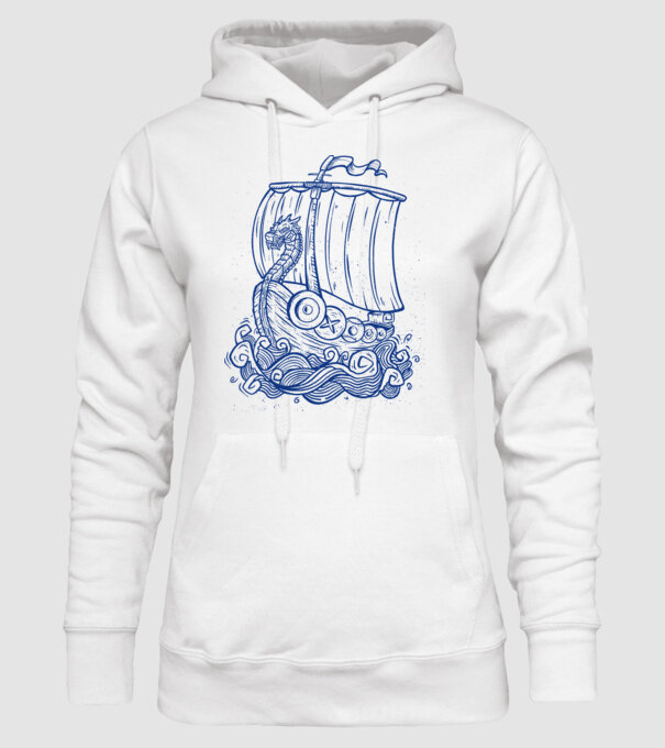 Vapoare model alb pe tricou
