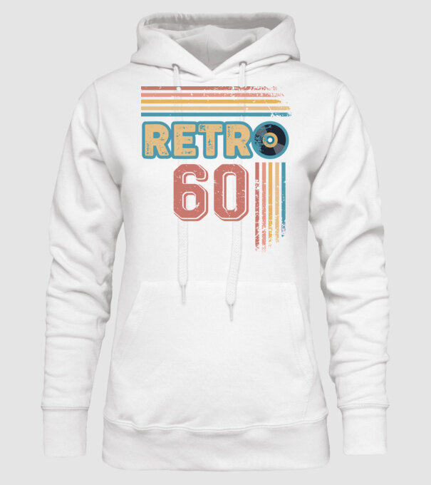 Retro 60 Birthday model alb pe tricou