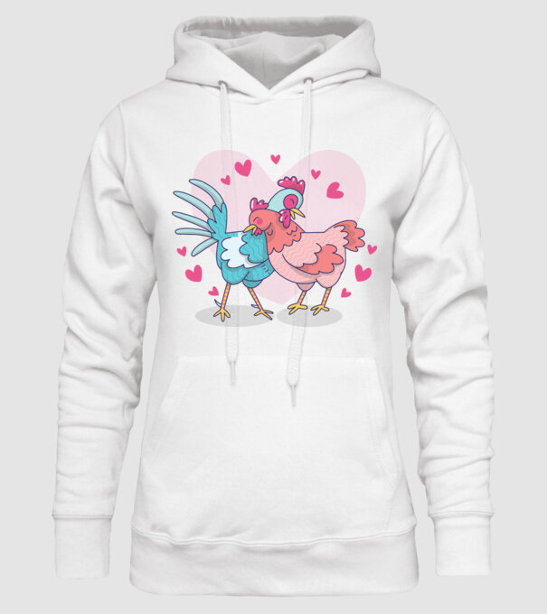 PUI ÎNDRĂGOSTIȚI model alb pe tricou