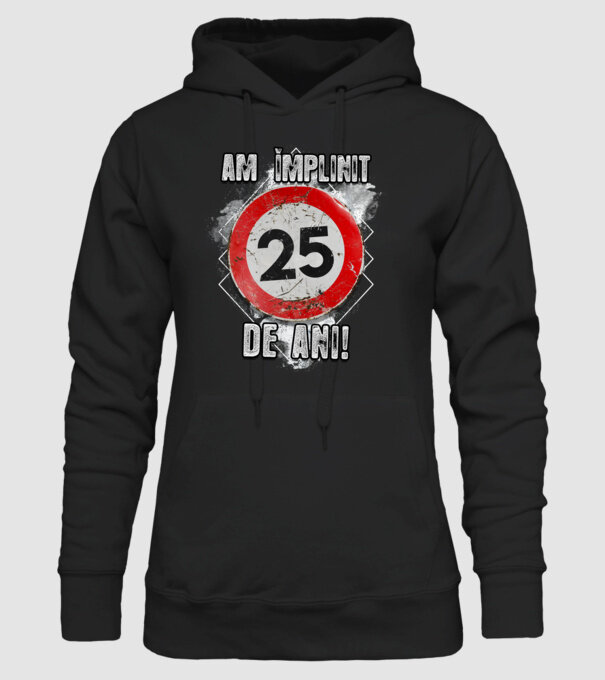 Am împlinit 27 de ani! model negru pe tricou