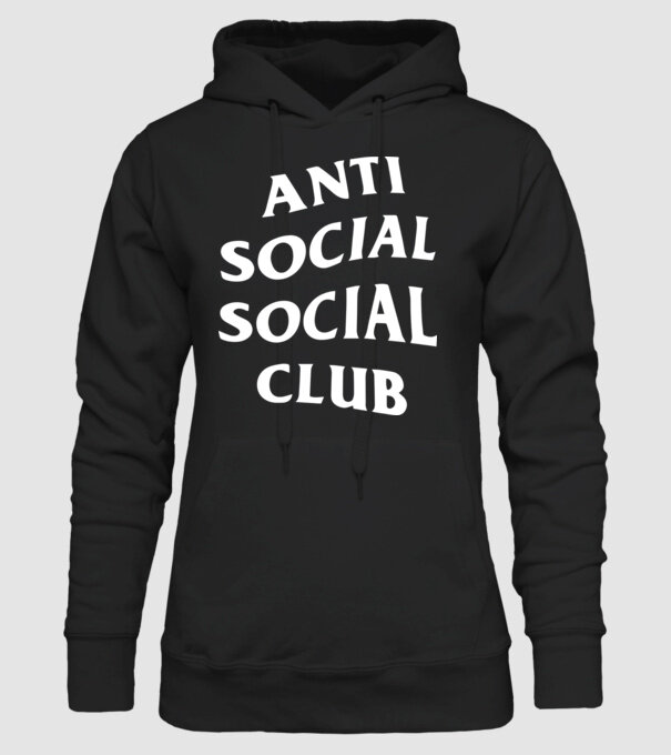 Anti social social club model negru pe tricou