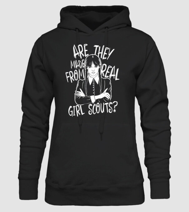 Are the made from real girl scouts model negru pe tricou