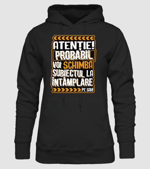 Atenție, probabil voi schimba subiectul la întâmplare pe șah model negru pe tricou