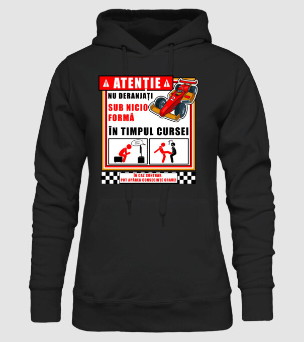 atenție model negru pe tricou