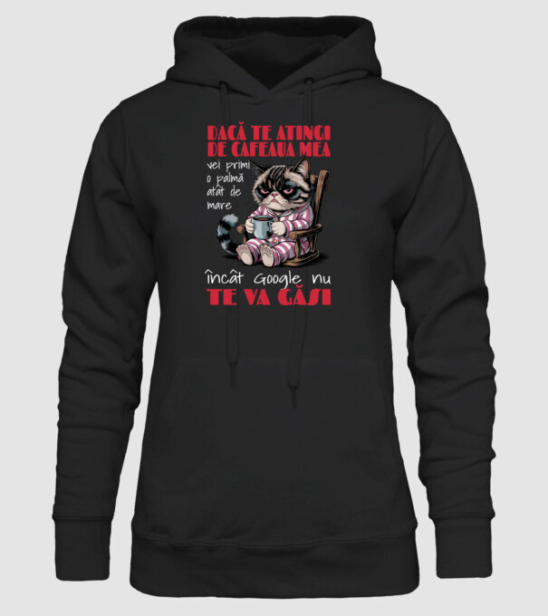 atinge cafeaua mea și nici măcar Google nu te va găsi Negru model negru pe tricou