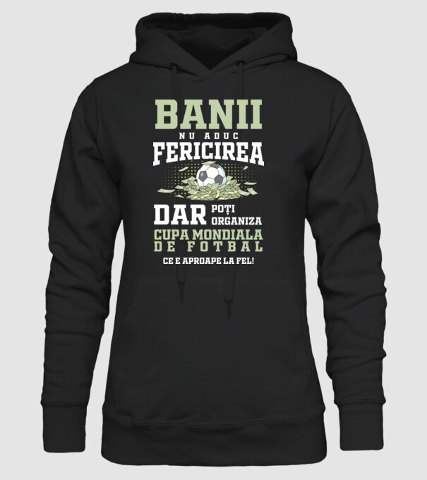Banii nu aduc fericirea model negru pe tricou