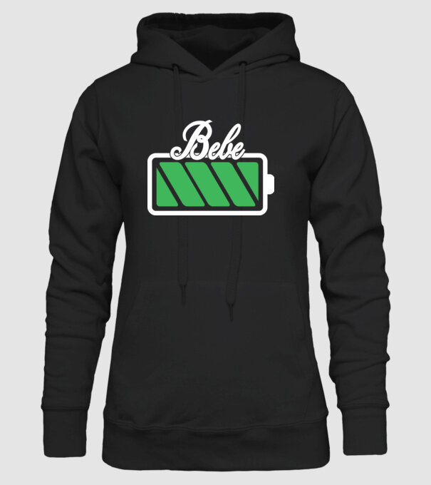 Bebe încărcat model negru pe tricou