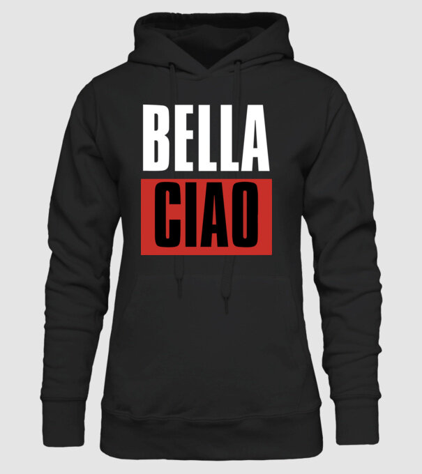 bella ciao model negru pe tricou