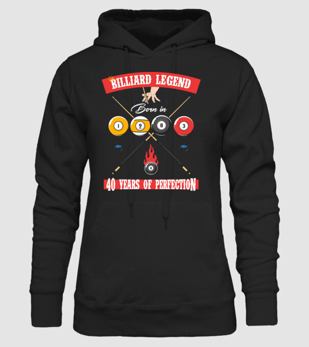 Billiard legend born in 1983 model negru pe tricou