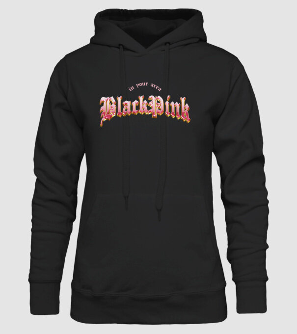 BLACPINK in your area model negru pe tricou