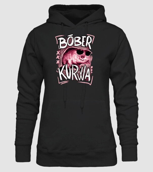 Bóber wtf model negru pe tricou