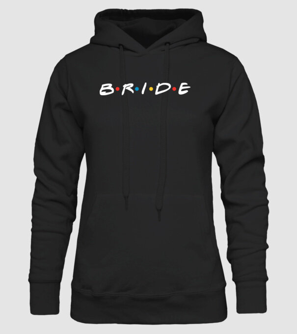 Bride Friends style model negru pe tricou