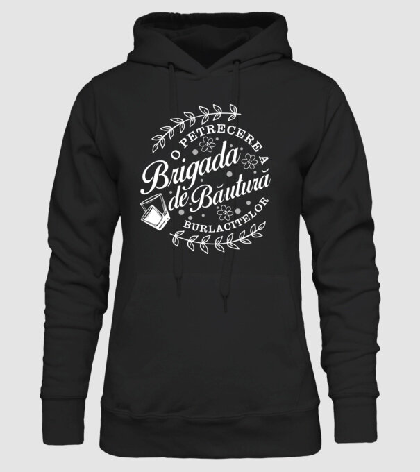 Brigada de băutură model negru pe tricou