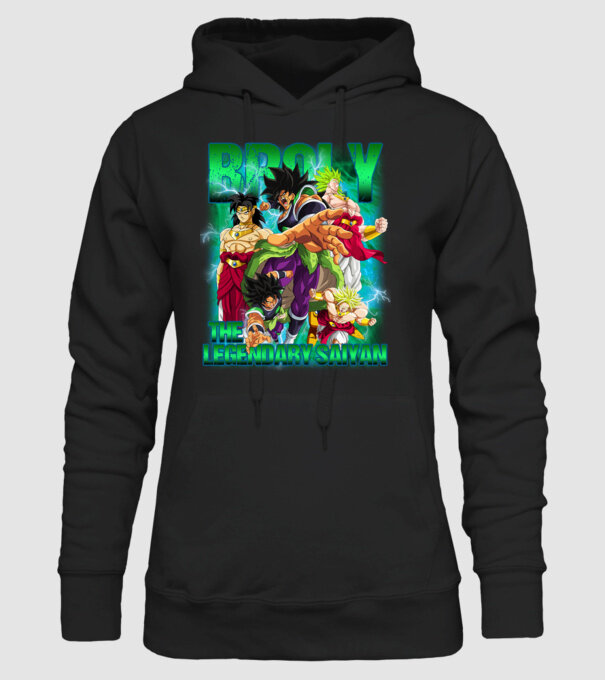 broly dragonball model negru pe tricou