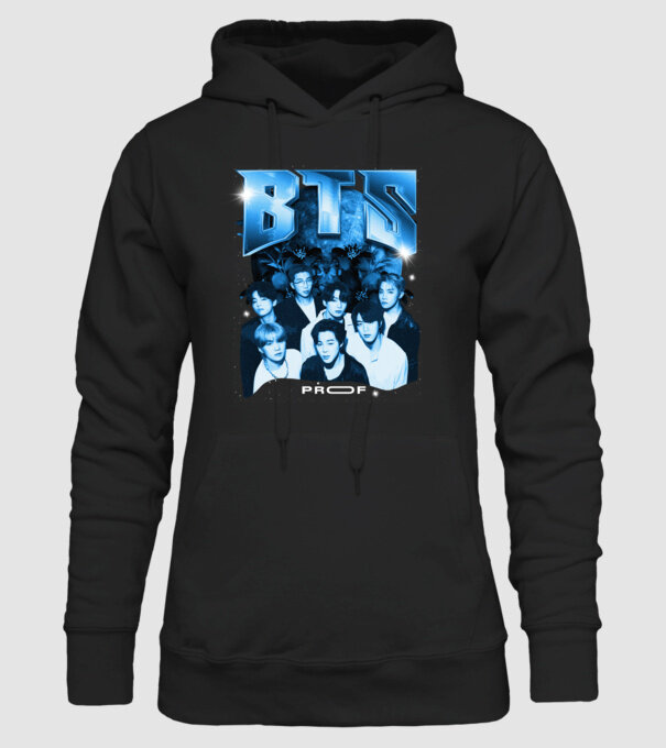 BTS model negru pe tricou