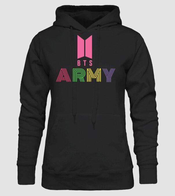 BTS ARMY model negru pe tricou