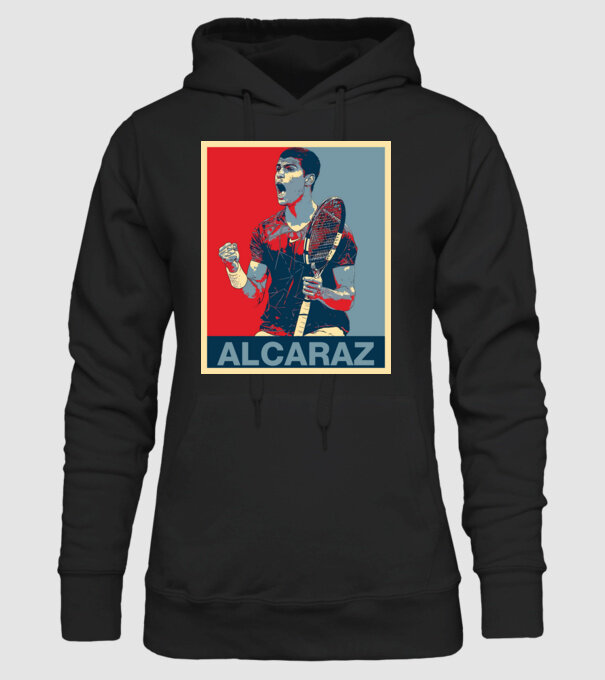 Carlos Alcaraz model negru pe tricou