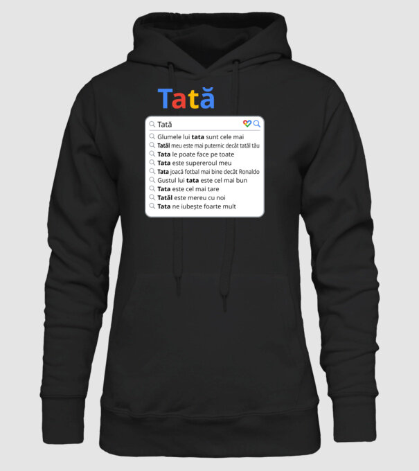 căutare Google Tată model negru pe tricou