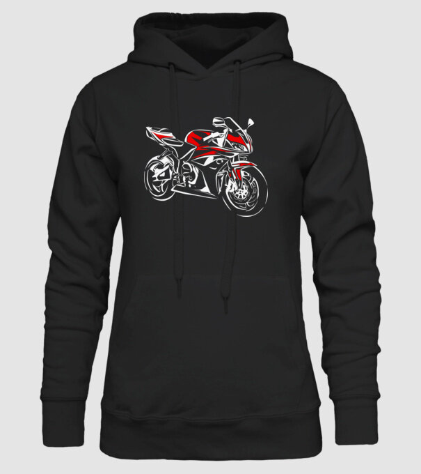 CBR600rr model negru pe tricou