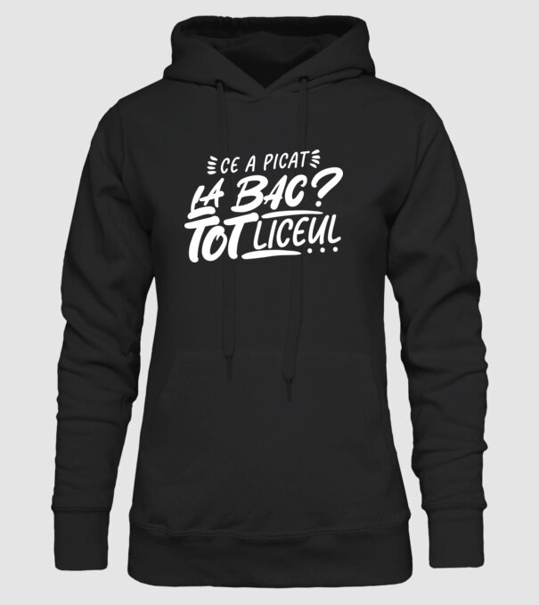 Ce a picat la bac model negru pe tricou
