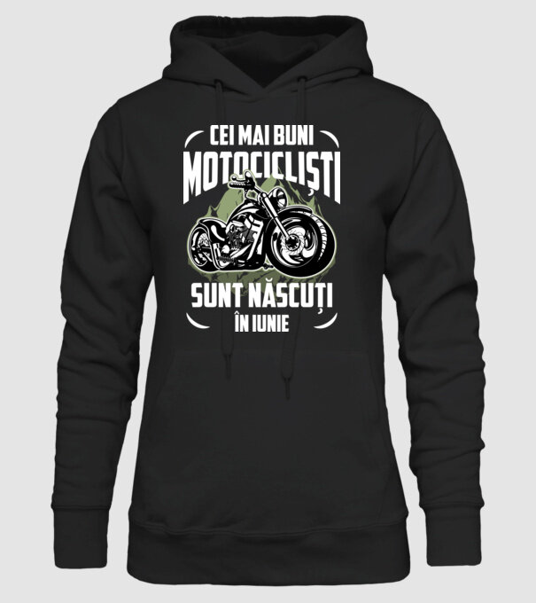 Cei mai buni motocicliști sunt născuți în Iunie model negru pe tricou