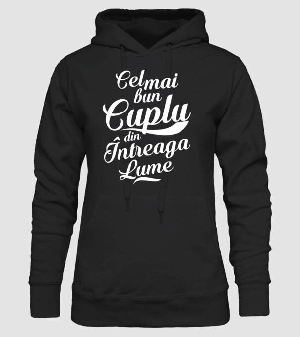 Cel mai bun cuplu din întreaga lume model negru pe tricou