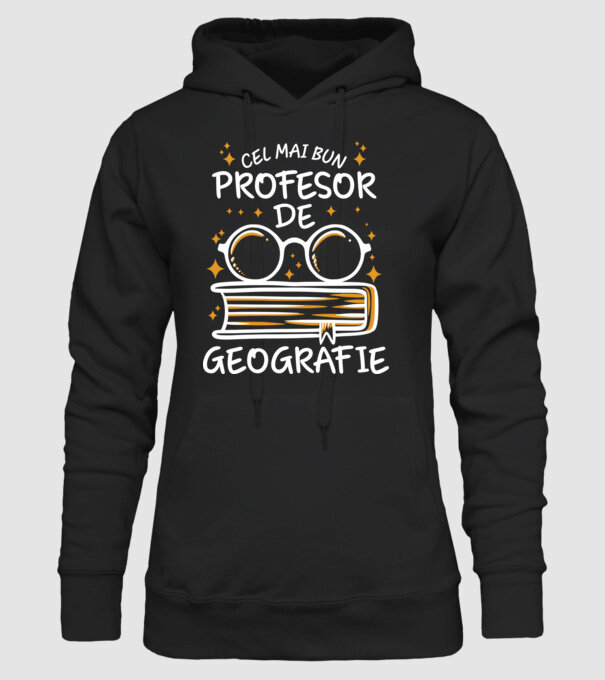 Cel mai profesor geografie model negru pe tricou
