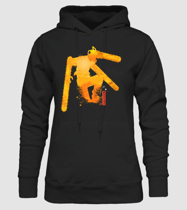 Chainsaw man Denji model negru pe tricou