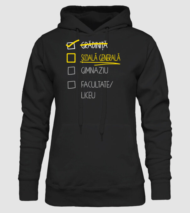 Cheklist educație - grădiniță negru model negru pe tricou