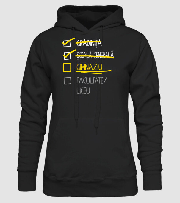 Cheklist educație - Școala primară negru model negru pe tricou