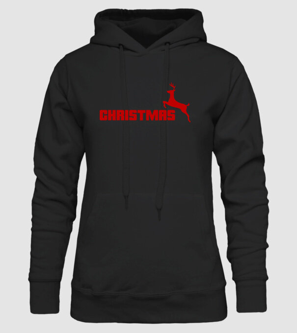 Christmas logo model negru pe tricou