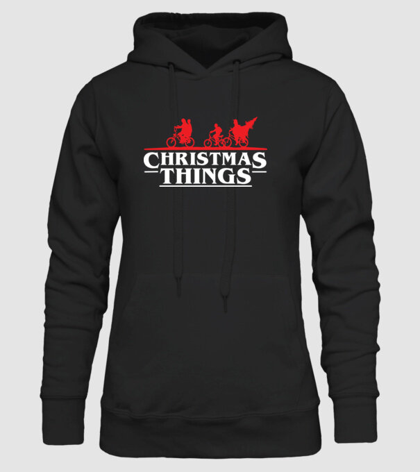 christmas things model negru pe tricou