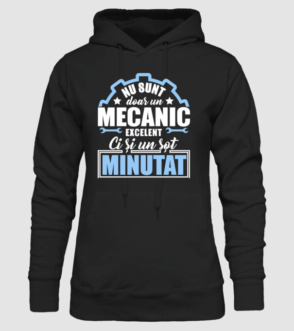 Nu sunt doar un mecanic excelent, ci și un soț minunat! model negru pe tricou