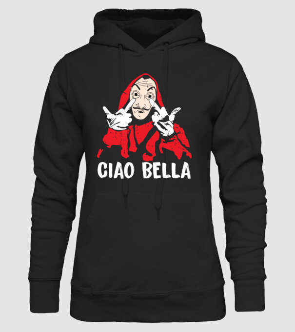 ciao bella dali model negru pe tricou