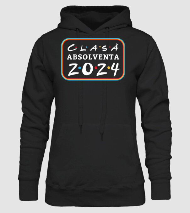 Clasă absolventă friends model negru pe tricou