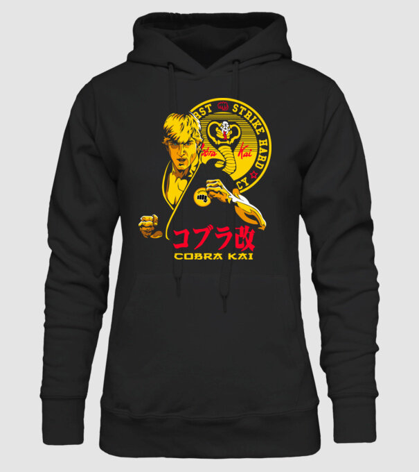cobra kai poster model negru pe tricou
