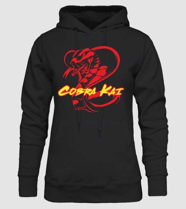 cobra kai simple model negru pe tricou