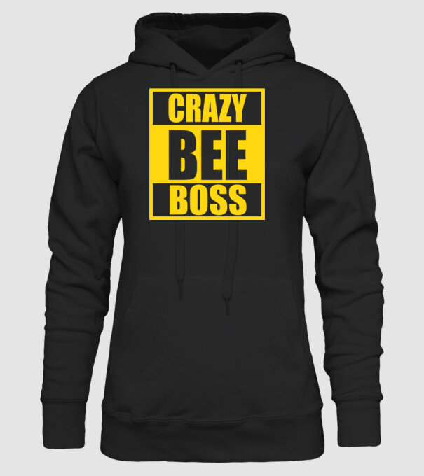 Crazy bee boss model negru pe tricou