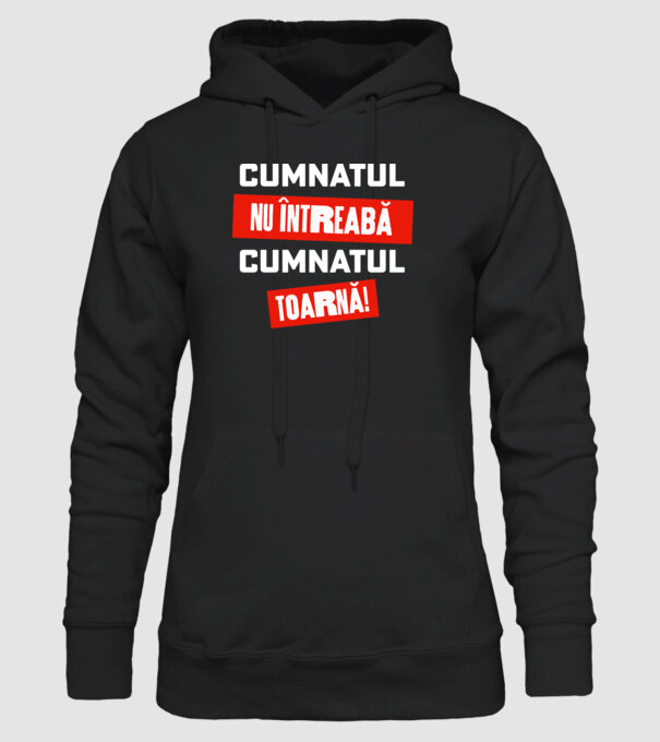 Cumnatul nu întreabă, cumnatul toarnă! model negru pe tricou