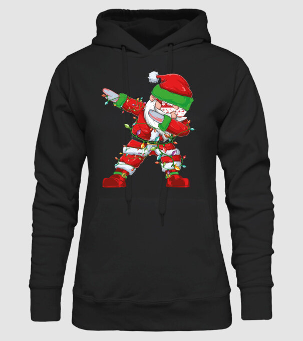Dab Santa model negru pe tricou