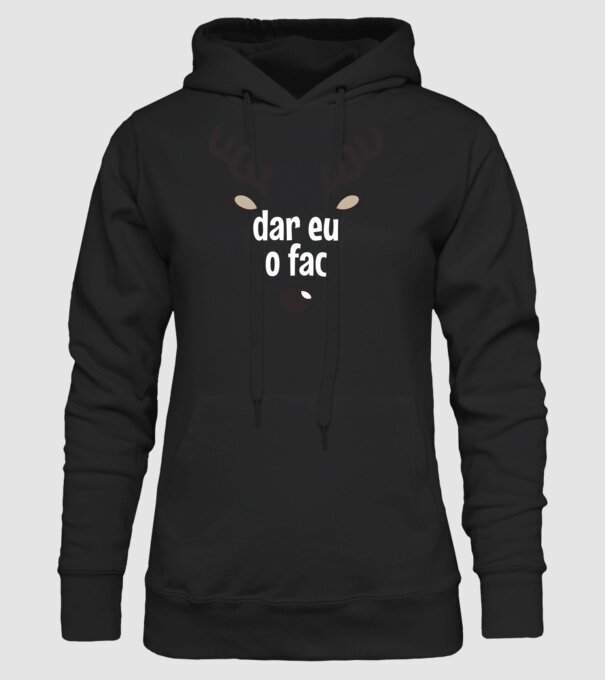 Dar eu o fac crăciun chiar căprioară Negru model negru pe tricou