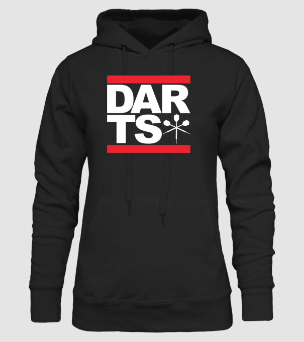 Darts DMC model negru pe tricou