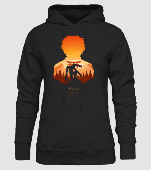 Denji model negru pe tricou