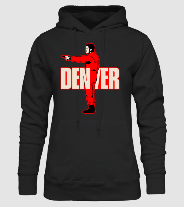 denver la casa de papel model negru pe tricou