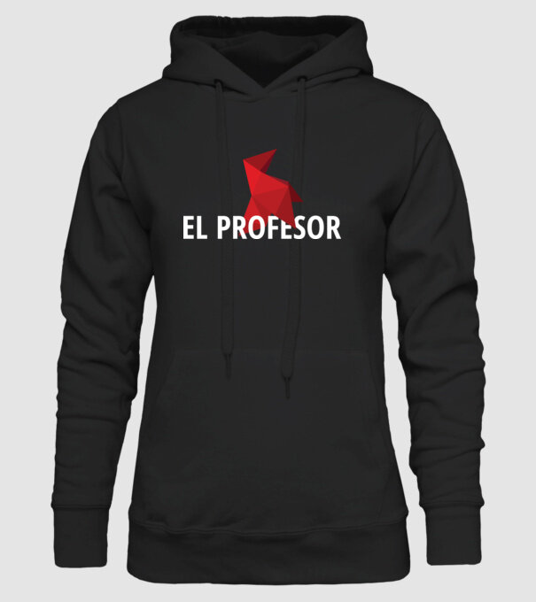 el professor money heist model negru pe tricou